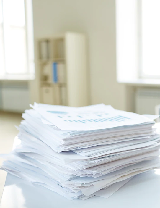 stack of divorce documents